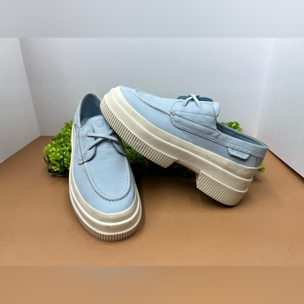 New Sperry, platform woman’s, Highland boat shoe baby blue - Picture 11 of 11